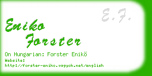 eniko forster business card